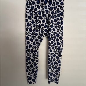 Blue Leopard Print Kids Leggings